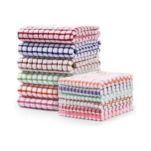 2026 Solid Colour Embroidered Standard Quality Double Layer Absorbent Kitchen Dish Anti Oil Household Cleaning Towels Home Tools - Product Image 5