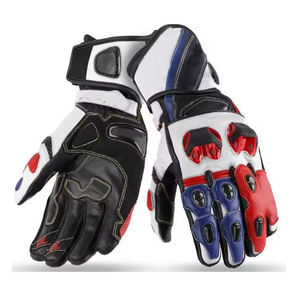 Gants de course professionnels d'été en cuir à doigts entiers avec fermeture auto-agrippante, homologués SFI, protection pour écran tactile, cyclisme et sports - Product Image 5