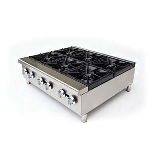 Estufa de Gas Comercial ETL para Mostrador, con 6 Quemadores, 6 x 25.000 BTU, Cocina de Gas Comercial, Estufa de Gas Natural - Product Image 3