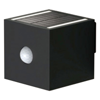 Lámpara de Pared LED SOL-626S-B con Panel Solar, Sensor PIR IP44, Luz Blanca Neutra 4100K, Ecológica, Garantía de 1 Año