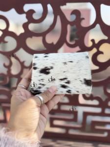 Offre Spéciale cheveux sur la peau cuir porte-monnaie concepteur portefeuille porte-cartes en cuir de vachette véritable Mini pochette mode cadeau sacs à main - Product Image 3