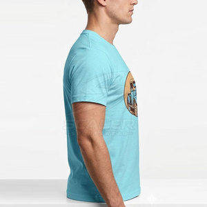 Camiseta de Hombre de Alta Calidad, 100% Algodón Tejido, Cuello Redondo, Manga Corta, Suave y Cómoda, con Logotipo Frontal, Ecológica, Transpirable y de Secado Rápido - Product Image 4