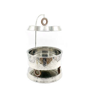 Recipiente para Calentar Comida de Acero Inoxidable, Capacidad de 4 Litros, 31x31x55 cm, Plateado, Circular, Equipo para Calentar Buffet, Calentamiento Manual - Product Image 2