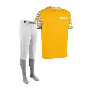 Uniforme de Béisbol Casual para Hombre, Ajuste Cómodo, Ligero, Transpirable, Tela de Poliéster, Conjunto Personalizable para Equipo - Product Image 1