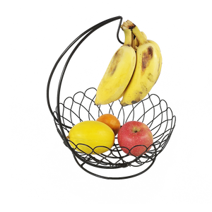 Wholesale Portable Iron French Bread <b>Basket</b> Powder Coating Black <b>Stackable</b> Storage Handle Eco-Friendly Kitchen Modern <b>Basket</b> - Product Image 1