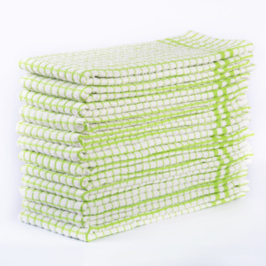Serviettes de cuisine en coton à carreaux, écologiques, hypoallergéniques, rectangulaires, tissées, séchage rapide, lavables en machine, usage domestique, personnalisables - Product Image 1
