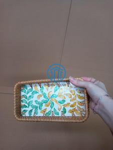 Bandeja Rectangular de Nácar para Servir – Bandeja Decorativa Hecha a Mano con Incrustaciones de Concha para Decoración del Hogar, Mesa de Centro, Servicio de Café OEM ODM - Product Image 5