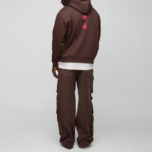 Pulls basiques en coton streetwear, sweats à capuche pour hommes en coton mélangé, design personnalisé, sweat à capuche de luxe imprimé en relief - Product Image 3