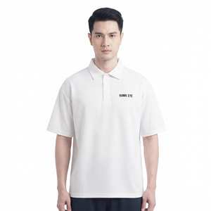 Camiseta Polo de Golf Lisa de Gran Tamaño, Casual, Suave, con Logotipo Personalizado, de Poliéster, Color Blanco Sólido, Venta al Por Mayor, Alta Calidad - Product Image 1