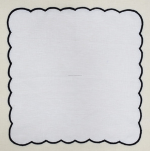 Servilleta de Lino de Lujo de 45x45cm, Hecha a Mano, Ecológica y Orgánica, para Decoración de Mesa de Comedor, Último Modelo en Blanco - Product Image 1