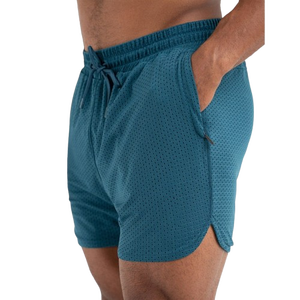 Pantalones Cortos Deportivos para Hombre, Color Verde Azulado, de Secado Rápido, con Cordón y Bolsillos, Cintura Media, Tejido de Poliéster - Product Image 4