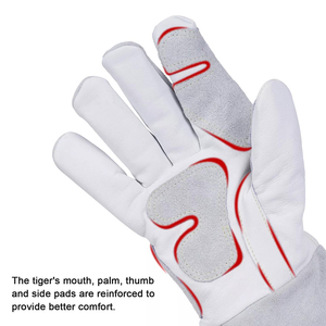 Leather Eco-Friendly Safety <b>Gloves</b> with <b>Touchscreen</b> & Needle Detection Thermal Protection Wrist-Length for Casual Daily Use - Product Image 3