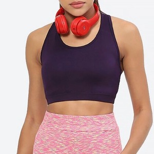 Soutien-gorge de sport respirant pour femme avec logo personnalisable sur le devant et maintien moyen - Tissu Spandex/Polyester de haute qualité - Product Image 5