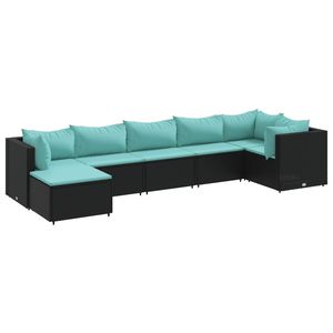 Conjunto de Muebles de Patio Negros con Conjuntos de Jardín Azul Agua - Product Image 2