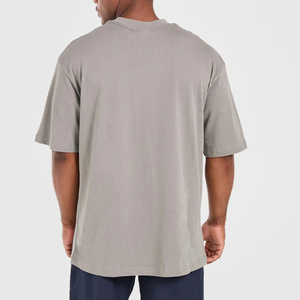 Camiseta de Manga Corta para Hombre, Cuello Redondo, Tejido de Algodón Tipo Waffle, Diseño Personalizado con Estampado de Letras, Corte Holgado - Product Image 2