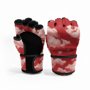 Guantes de MMA de Cuero con Cierre de Cordones, Protección para las Manos en Artes Marciales, Secado Rápido, Entrenamiento Deportivo, Kickboxing, Sparring, Sin Dedos - Product Image 5