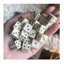 High Quality Handmade Embossed Classic 4-Sided Buffalo Horn Bone <b>Dice</b> White Color Waterproof Art & Collectible Customizable Size - Product Image 4