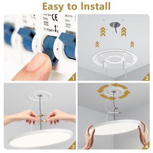 Plafoniera LED a Incasso 6PK da 12 Pollici, 2880 Lumen, 5 Temperature di Colore Selezionabili (2700K/3500K/4000K/5000K/6500K) - Product Image 4