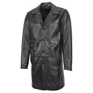 2026 Men Winter Season Long Leather <b>Coat</b> Fashionable Slim Fit <b>Coat</b> Whole Sale Rate Leather <b>Coat</b> - Product Image 4