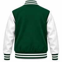 Veste varsity pour homme de haute qualité, style décontracté, vêtement d'extérieur respirant, manches en cuir, style baseball, vestes varsity pour homme.