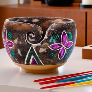 Cuenco de Hilo de Madera Estilo Antiguo, de Teca Pulida Jali, con Decoración Tallada Ovalada, Soporte para Regalos, Hogar, Cocina, Animal, de AYAANS - Product Image 1