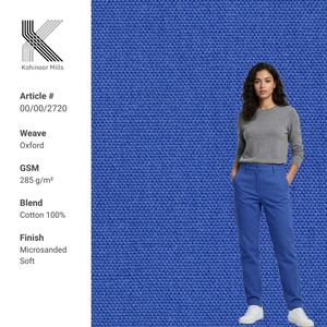 Tela Oxford 100% Algodón, 285GSM, para Pantalones Chino y Fabricación de Prendas, Proveedor OEM ODM - Product Image 1