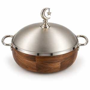 Top Quality Casserole Server Hot <b>Pot</b> Round Shape Hammer Design Double Wall Casseroles Server Hot <b>Pot</b> For Home Dinner Table - Product Image 5
