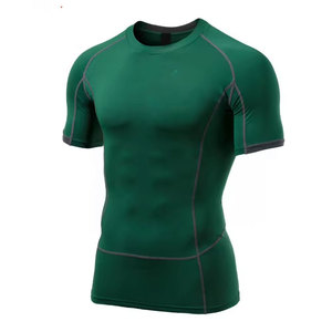 Camiseta de natación de manga corta con estampado de surf personalizado, protección solar, secado rápido, para hombre - Product Image 2