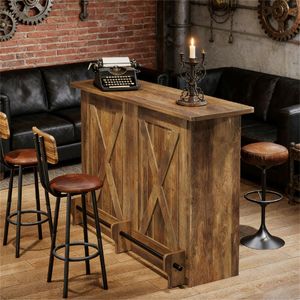 Mobile Bar da Casa con Tavolo, Armadietto per Caffè e Vino, Ideale per l'Intrattenimento - Product Image 4