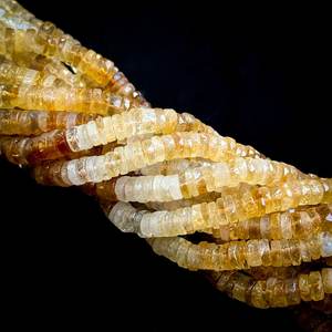 Cuentas facetadas de citrino natural AAA de 5-6 mm en forma de neumático, cuentas de piedras preciosas para la fabricación de joyería, cuentas de citrino en forma de disco. - Product Image 4