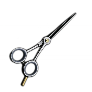 Tijeras de corte de pelo de peluquero profesional de diseño personalizado, pulido de espejo con reposapiés de acero ajustable - Product Image 2