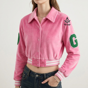 HMR Alpha | Kapa Alpha Soror Embroidery Ladies Varsity Letterman <b>Jacket</b> | Sorority Embroidered <b>Women</b> Custom Made Varsity <b>Jacket</b> - Product Image 4