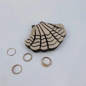 Caja de Madera Personalizada para Anillos con Espejo en Forma de Nube, Organizador de Anillos de Boda, Estuche de Almacenamiento para Anillos de Compromiso, Propuesta Romántica - Product Image 2