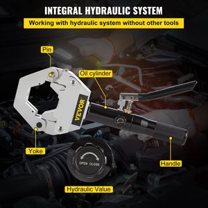 Hydra-Krimp 71500 <b>Hydraulic</b> Hose <b>Crimper</b> Kit Manual AC Hose Crimping Tool 7 Die Set Barbed Beaded Hose Fittings for Air - Product Image 4