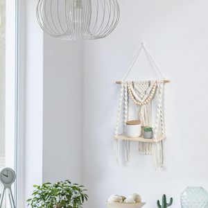 MORE Décoration murale en macramé bohème indien en coton tissé à la main pour chambre à coucher, couloir, chambres d'enfants et d'adolescents, toutes occasions - Product Image 1