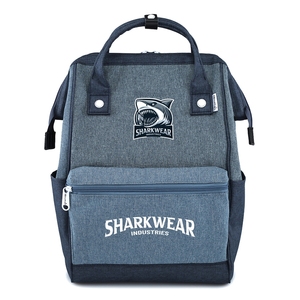 Sac à dos pour ordinateur portable grande capacité avec fermeture éclair et multiples poches, en jean tricoté et néoprène – Offre Spéciale Premium - Product Image 6