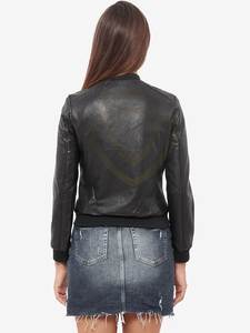 Veste en cuir pour femme respirante avec logo personnalisé, couleur et taille personnalisables - Product Image 5
