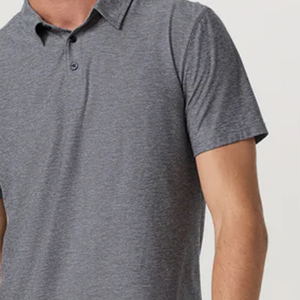 เสื้อยืดโลโก้ Modern Men ดีไซน์ปกพับได้ สวมใส่สบายและทันสมัยสำหรับคอลเลคชั่นฤดูร้อน / ดีไซน์สีพื้นพร้อมโลโก้ - Product Image 4