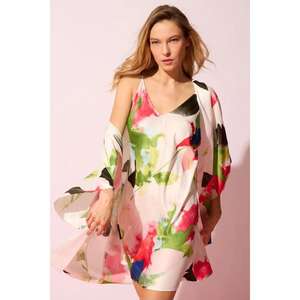 Bata Kimono de Satén Ligera para Mujer, Mini, Lisa, Ecológica, Casual Elegante, Manga Larga, con Lazos, Ropa de Estar por Casa - Product Image 2