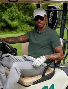 Polos de Hombre 100% Algodón, Manga Corta, Cuello y Puños Acanalados, Estilo Clásico para Golf - Product Image 4