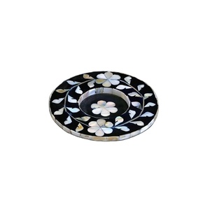 Posavasos redondos con Incrustaciones de nácar elegantes con juego de platos a juego, ideales para café árabe, servicio y celebración de Ramadán - Product Image 3