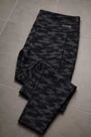 Pantalon de yoga tendance en tissu polyester/spandex sublimé, personnalisé, très élastique, extensible dans les quatre sens, motif floral caméo, taille haute élastique