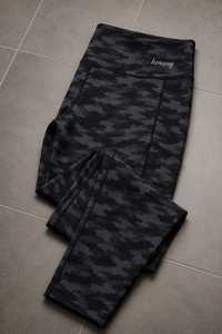 Trendy Sublimated Polyester/Spandex Fabric Custom High Elastic Four-Way Stretch Floral Cameo High Rise Elastic Waist <b>Yoga</b> <b>Pants</b> - Product Image 3