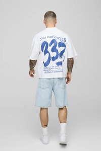 mens oversized boxy fit t shirt drop shoulder loose fit heavy cotton streetwear blank <b>tshirt</b> custom logo export - Product Image 2