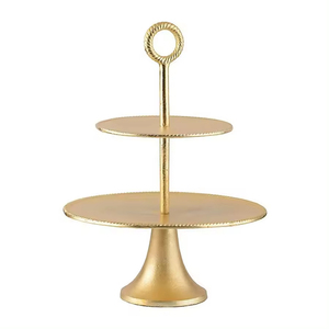 Round <b>Cake</b> <b>Stand</b> with Glass <b>Dome</b> Cover Set of 2 Reusable Metal Base in Copper and Rose Gold Tones Hand Wash Only - Product Image 6