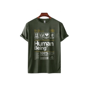 Camiseta de Manga Corta con Cuello Redondo para Hombre, 100% Algodón, Diseño Personalizado en la Parte Delantera, Tela Jersey Estampada con Serigrafía, Antiarrugas, Secado Rápido - Product Image 1