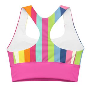 Sujetador deportivo de alto soporte para mujer, transpirable, sin costuras, ajuste ceñido, para correr y yoga, con estampado digital y espalda cruzada, venta al por mayor personalizada - Product Image 3