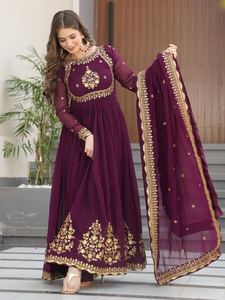 Bridal Wedding Plus Size Ball Gown in Chiffon with Embroidery and <b>Sequin</b> Work for Women Ready to Ship 76804 - Product Image 1