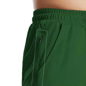 Shorts de basketball en mesh respirant, anti-bactérien, anti-UV, grande taille, pour hommes, avec poches zippées, vêtements de sport, vente en gros - Product Image 4