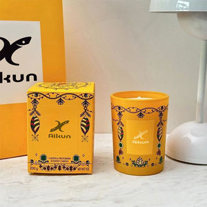 Vela aromática AIKUN de lujo con cera de soja, etiqueta personalizada, caja personalizada y vaso personalizado para el hogar, dormitorio, oficina, hotel, spa, Ramadán, regalo de boda - Product Image 2